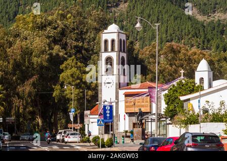 Spain, Canary Islands, Tenerife Island, Santiago del Teide, Iglesia de San Fernando Rey church, exterior Stock Photo