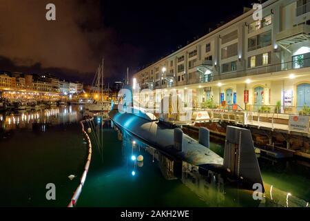 Italy, Liguria, Genes, Porto Antico (ancient port), Galata Museo del Mare (MUMA), Museum of the sea designed by the architect Renzo Piano (Galata Museo del Mare), Nazario Sauro S518 submarine Stock Photo