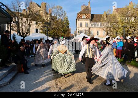 France, Cote d'Or, Beaune, listed as World Heritage by UNESCO, festivities during the sale of Hospices wines Stock Photo