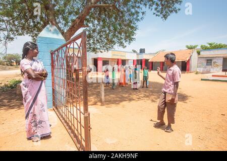 CAPTION: For many years, Mantesh - who has a learning disability - would hardly communicate with other children or even with his parents. His mother R Stock Photo