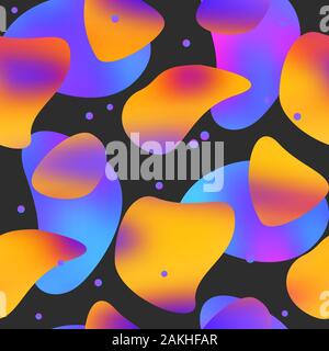 Hip Wavy Blob Gradient Curvy Shapes Fluid Seamless Stock Vector