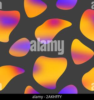 Hip Wavy Blob Gradient Curvy Shapes Fluid Seamless Stock Vector