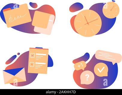 Icons for the landing page  Stock Vector