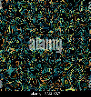 Moody noisy neon halftone tiny dot pattern Stock Vector