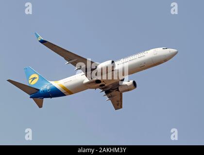 Kiev, Ukraine. 07th Sep, 2019. Ukraine International Airlines (UIA) Boeing 737-800 is seen at the Boryspil International Airport. Credit: SOPA Images Limited/Alamy Live News Stock Photo
