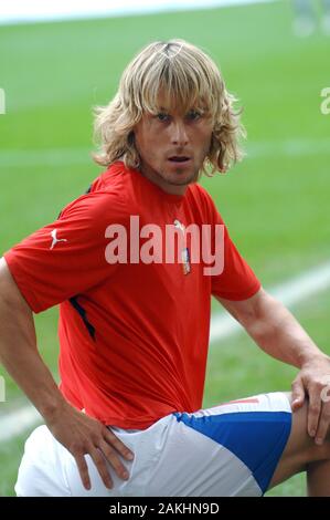 Hamburg Germany, 22 May 2006, FIFA World Cup Germany 2006, Czech Republic - Italy , match at the Volksparkstadion :  Pavel Nedved before the match Stock Photo