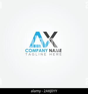 Initial AX Letter Logo With Creative Modern Business Typography Vector Template. Creative Abstract Letter AX Logo Design Stock Vector