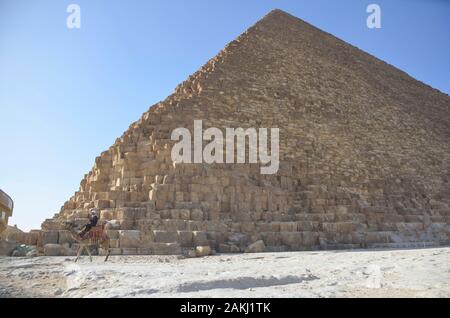 CAIRO, EGYPT - January 22, 2013: Giza Pyramids in Cairo, Egypt Stock Photo