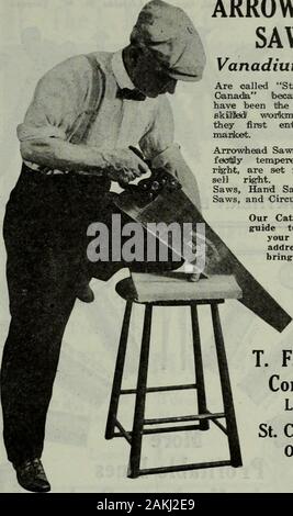 Hardware merchandising September-December 1919 . Many building contracts wereentered into just prior to thewar and postponed until afterhostilities ceased. These plans are reviving nowand you will need buildershardware. We can supply you witheverything in Furniture MTrimmings of all kinds, also INo&gt; 142 HookSash Locks, Sash Lifts, Case- Cast Brass ment Fasteners, Door Pulls, Hat Hooks, TransomCatches, Key Plates, Flush Bolts, Sash Push andPull Plates, House Numbers, Door Knockers,Casement Adjusters, etc. Ask for information The Stratford Brass Company, Limited Stratford, Ontario. ARROWHEAD Stock Photo