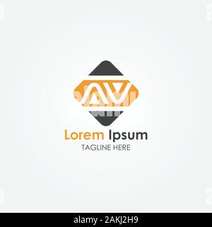 Initial AV Letter Logo With Creative Modern Business Typography Vector Template. Creative Abstract Letter AV Logo Vector. Stock Vector