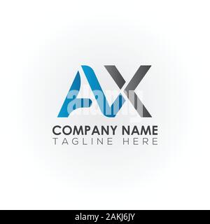 Initial AX Letter Logo With Creative Modern Business Typography Vector Template. Creative Abstract Letter AX Logo Vector. Stock Vector