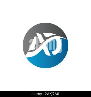 Initial AD Letter Logo With Creative Modern Business Typography Vector Template. Creative Abstract Letter AD Logo Vector. Stock Vector