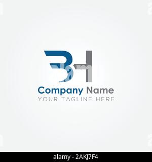 Initial BH Letter Logo With Creative Modern Business Typography Vector Template. Creative Abstract Letter BH Logo Vector. Stock Vector