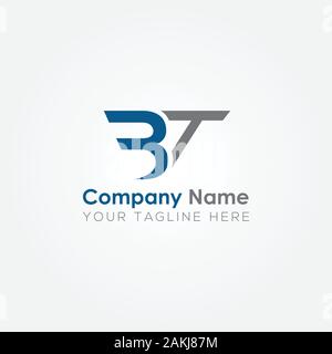 Initial BT Letter Logo With Creative Modern Business Typography Vector Template. Creative Abstract Letter BT Logo Vector. Stock Vector