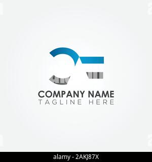 Initial CF Letter Logo With Creative Modern Business Typography Vector Template. Creative Abstract Letter CF Logo Design Stock Vector