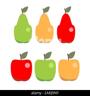 Apples and pears Stock Vector