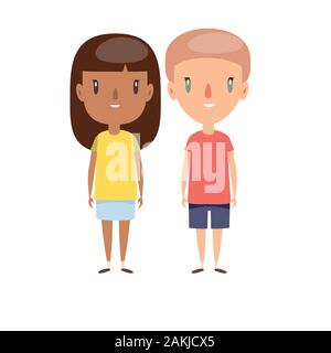 Boy and girl - characters Stock Vector