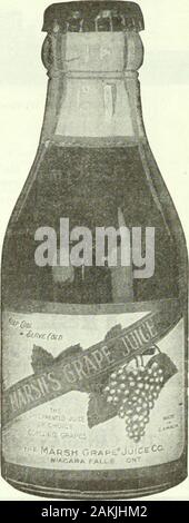 Canadian grocer July-September 1919 . MsJfVine^r It pays you best to sellbranded, guaranteedgoods. Thats whyyou ought to sellCOSGRAVESPURE MALT VIN-EGAR. Attractively LabeledBottles—2 Sizes RETAIL PRICES: Large Bottle 25c. Small Bottle 15c.100% Pure Well Advertised ASK YOUR JOBBER FOR IT You know MarshsGrape Juice. Doyou know the otherMarsh beverages —equally delicious andcustomer-pleasing- ? Here they are—Unfermented PortUnfermented Black Cherry WineUnfermented Ginger WineRaspberry VinegarCreme de Menthe We are still short ofGrape Juice suppliesbut can fill your or-der on our otherlines. Give Stock Photo