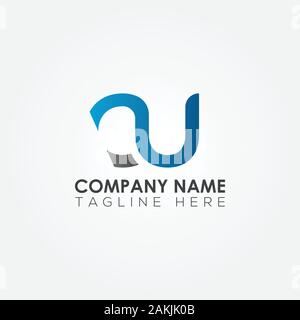 Initial CU Letter Logo With Creative Modern Business Typography Vector Template. Creative Abstract Letter CU Logo Design Stock Vector