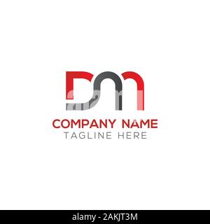 Initial DM Letter Logo With Creative Modern Business Typography Vector Template. Creative Abstract Letter DM Logo Vector. Stock Vector