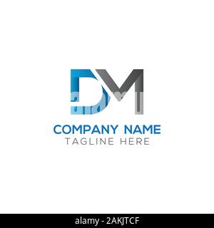 Initial DM Letter Logo With Creative Modern Business Typography Vector Template. Creative Abstract Letter DM Logo Vector. Stock Vector
