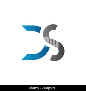 Initial DS Letter Logo With Creative Modern Business Typography Vector Template. Creative Abstract Letter DS Logo Vector. Stock Vector