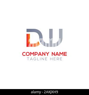 Initial DW Letter Logo With Creative Modern Business Typography Vector Template. Creative Abstract Letter DW Logo Vector. Stock Vector