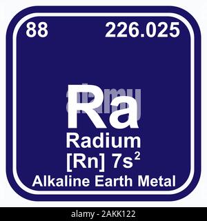Radium Periodic Table of the Elements Vector illustration eps 10 Stock Vector