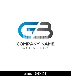 Initial GB Letter Linked Logo. GB letter Type Logo Design vector Template. Abstract Letter GB logo Design Stock Vector