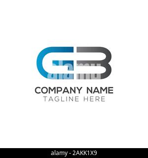 Initial GB Letter Linked Logo. GB letter Type Logo Design vector Template. Abstract Letter GB logo Design Stock Vector