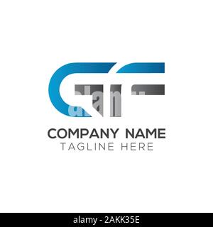 Initial GF Letter Linked Logo. GF letter Type Logo Design vector Template. Abstract Letter GF logo Design Stock Vector