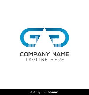 Initial GG Letter Linked Logo. GG letter Type Logo Design vector Template. Abstract Letter GG logo Design Stock Vector