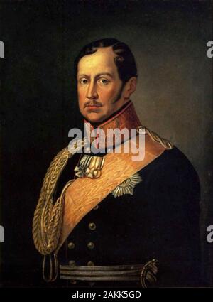 Frederick William III, Friedrich Wilhelm III (1770 – 1840) king of Prussia from 1797 to 1840. He ruled Prussia during the difficult times of the Napoleonic Wars and the end of the Holy Roman Empire. Stock Photo