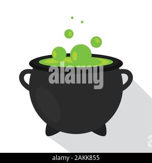 Halloween witch cauldron Stock Vector