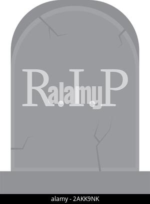 Isolated tombstone. Halloween icon Stock Vector