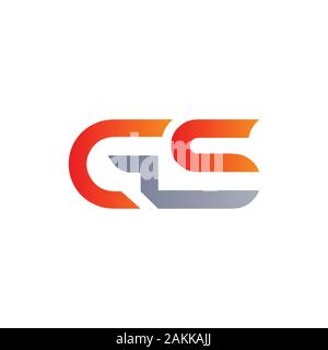Initial GS Letter Linked Logo. GS letter Type Logo Design vector Template. Abstract Letter GS logo Design Stock Vector