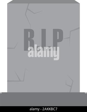 Isolated tombstone. Halloween icon Stock Vector