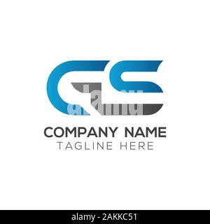 Initial GS Letter Linked Logo. GS letter Type Logo Design vector Template. Abstract Letter GS logo Design Stock Vector
