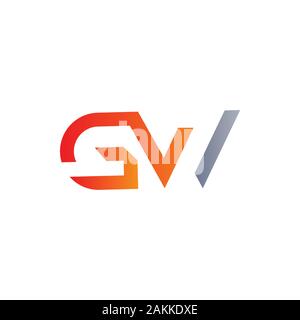 Initial GW Letter Linked Logo. GW letter Type Logo Design vector Template. Abstract Letter GW logo Design Stock Vector