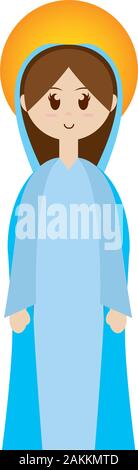 Virgin Mary. Manger character Stock Vector