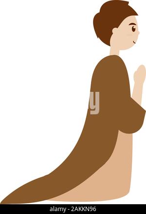 Saint Joseph. Manger character Stock Vector