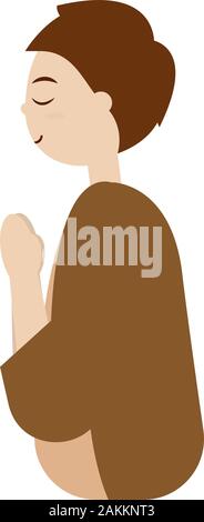 Saint Joseph. Manger character Stock Vector