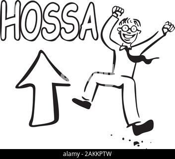 hosssa man Stock Vector