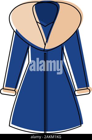 Isolated winter coat icon Stock Vector