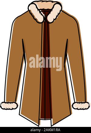 Isolated winter coat icon Stock Vector