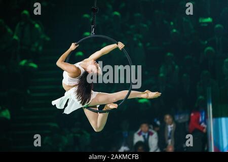 Lausanne, Schweiz. 09th Jan, 2020. Show during the Opening Ceremony at the Youth Winter Olympic Games 2020 that took place at Vaudoise Arena in Lausanne, Switzerland on January 9th 2020. Credit: SPP Sport Press Photo. /Alamy Live News Stock Photo