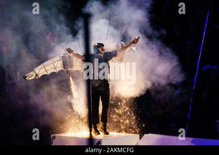 Lausanne, Schweiz. 09th Jan, 2020. Show during the Opening Ceremony at the Youth Winter Olympic Games 2020 that took place at Vaudoise Arena in Lausanne, Switzerland on January 9th 2020. Credit: SPP Sport Press Photo. /Alamy Live News Stock Photo