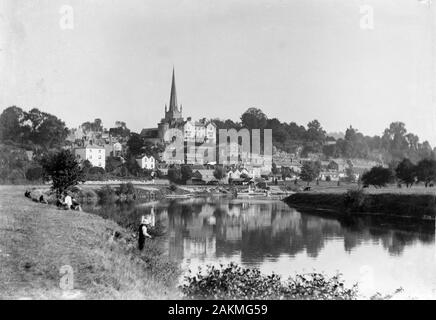 Fishing Boat on River Wye near Redbrook Stock Photo - Alamy