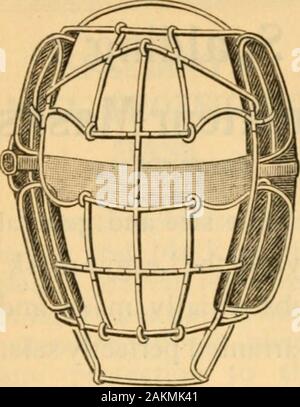 Spalding's base ball guide, and official league book for ..: a complete hand book of the national game of base ball .. . Ala B. SPALDINGSREGULATION MASK BRIGHT WIRE Made in same style asour Amateur mask, butwithout head or chinpiece. Warranted. No. L. Each, 75c. No. L SPALDINGS YOUTHS MASK BRIGHT WIRE Stock Photo