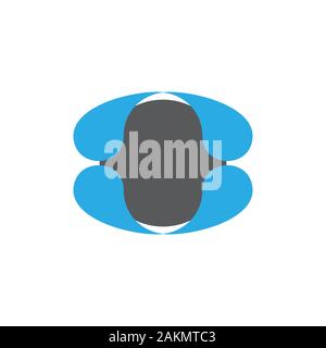 abstract curves water drops simple design logo vector Stock Vector